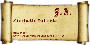Zierhuth Melinda névjegykártya